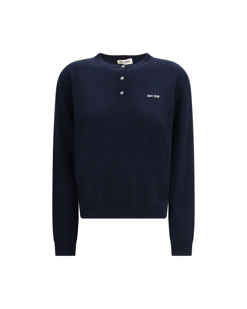 Miu Miu Blue Cashmere Sweatshirt Glam Steals