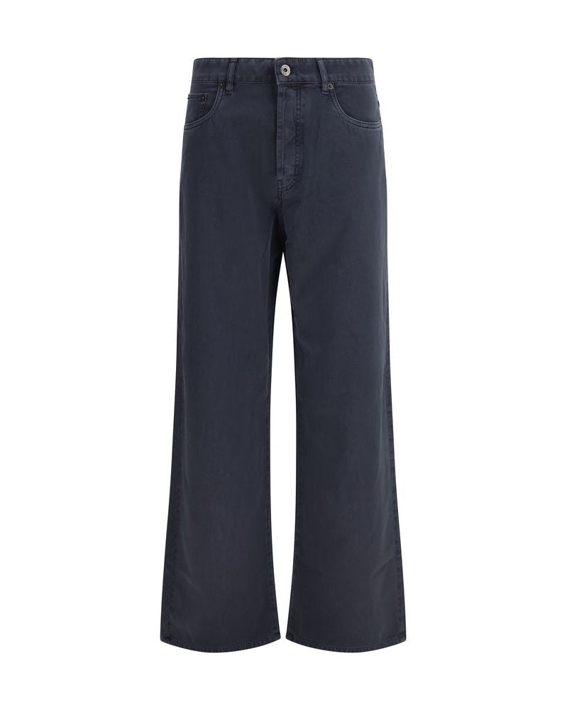 Miu Miu Blue Cotton Flared Jeans