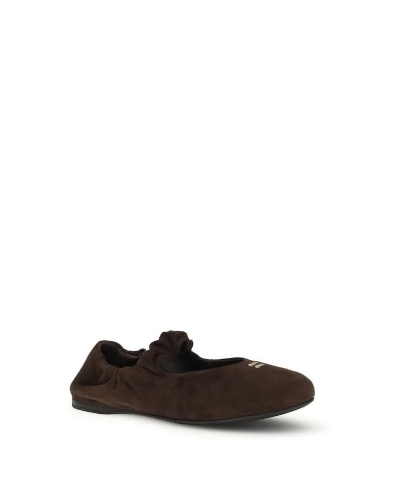Miu Miu Brown Ballet Flats Glam Steals