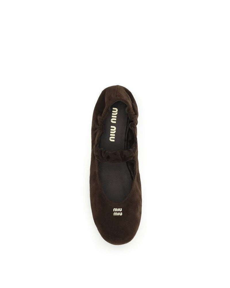 Miu Miu Brown Ballet Flats Glam Steals
