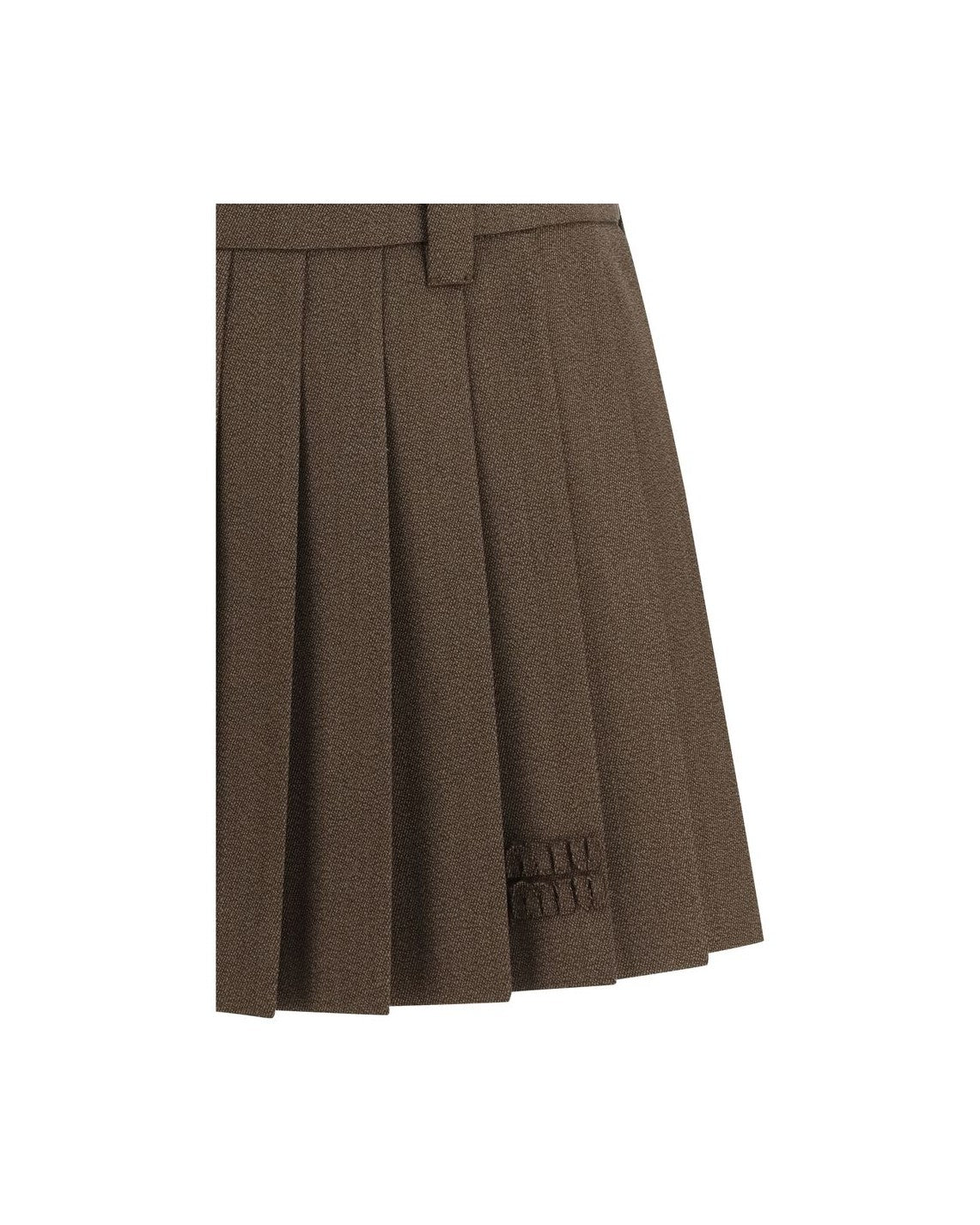 Miu Miu Brown Cotton Mini Skirt Glam Steals