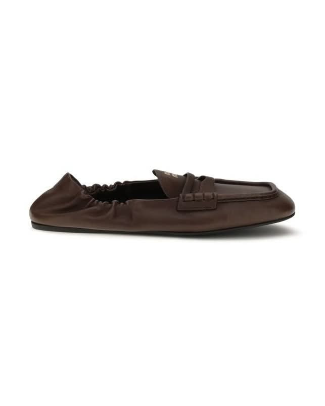 Miu Miu Brown Lamb Ovis Aries Slip On Loafers Glam Steals