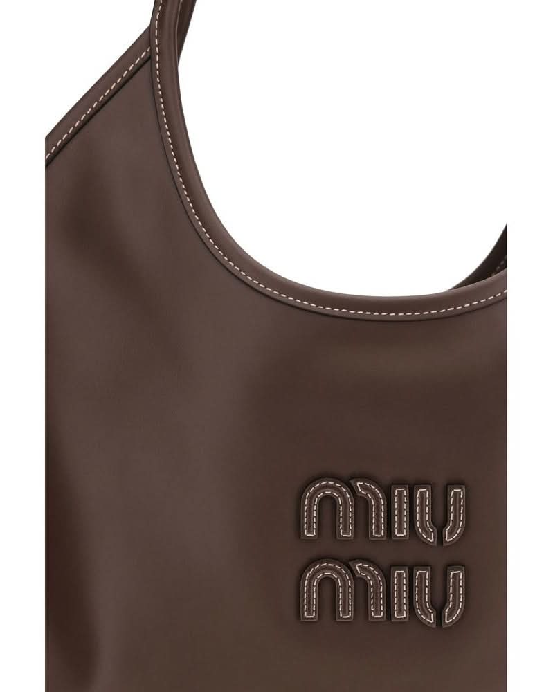 Miu Miu Brown Leather Calf Bos Taurus Shoulder Bag Glam Steals