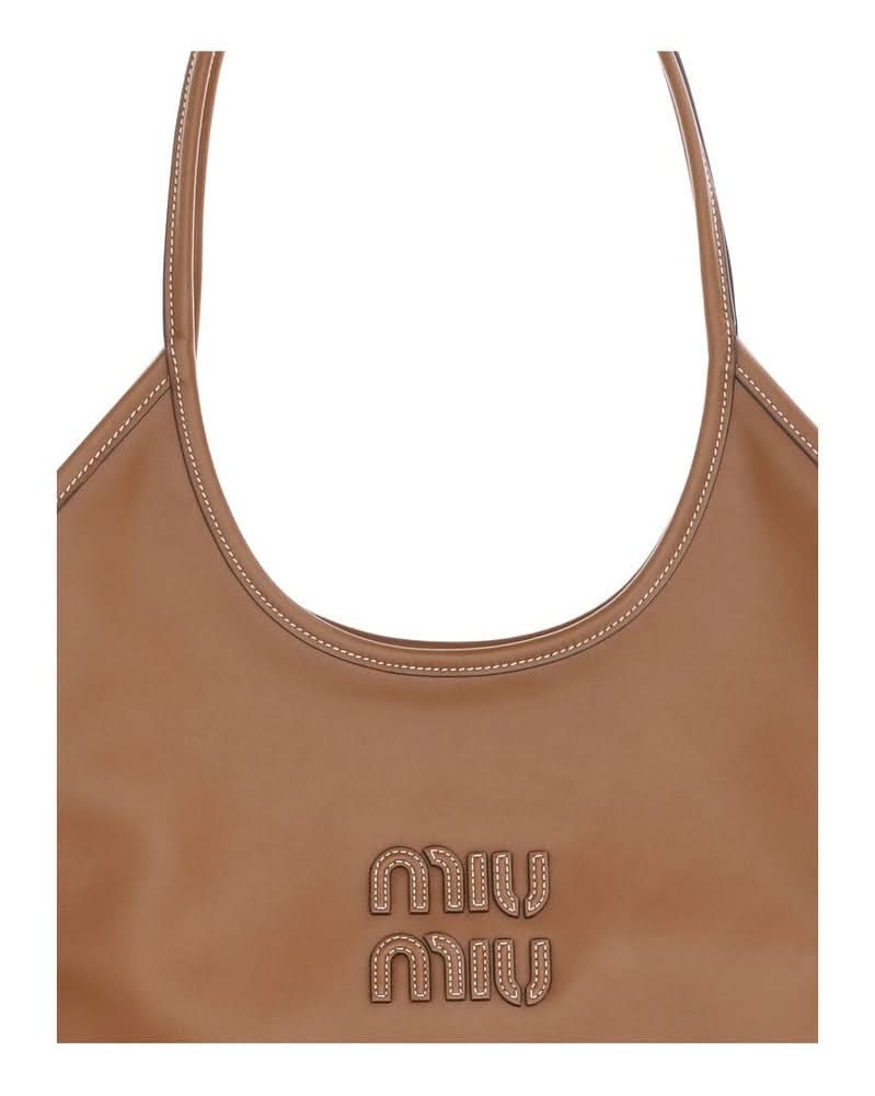 Miu Miu Brown Leather Calf Bos Taurus Shoulder Bag Glam Steals