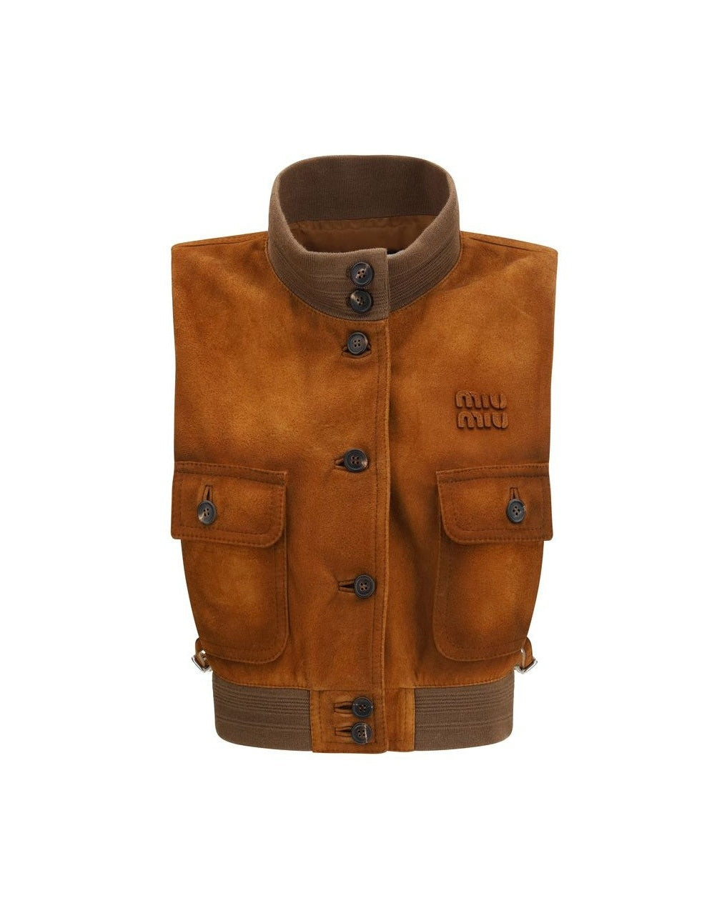 Miu Miu Brown Leather Lamb Clothing Glam Steals