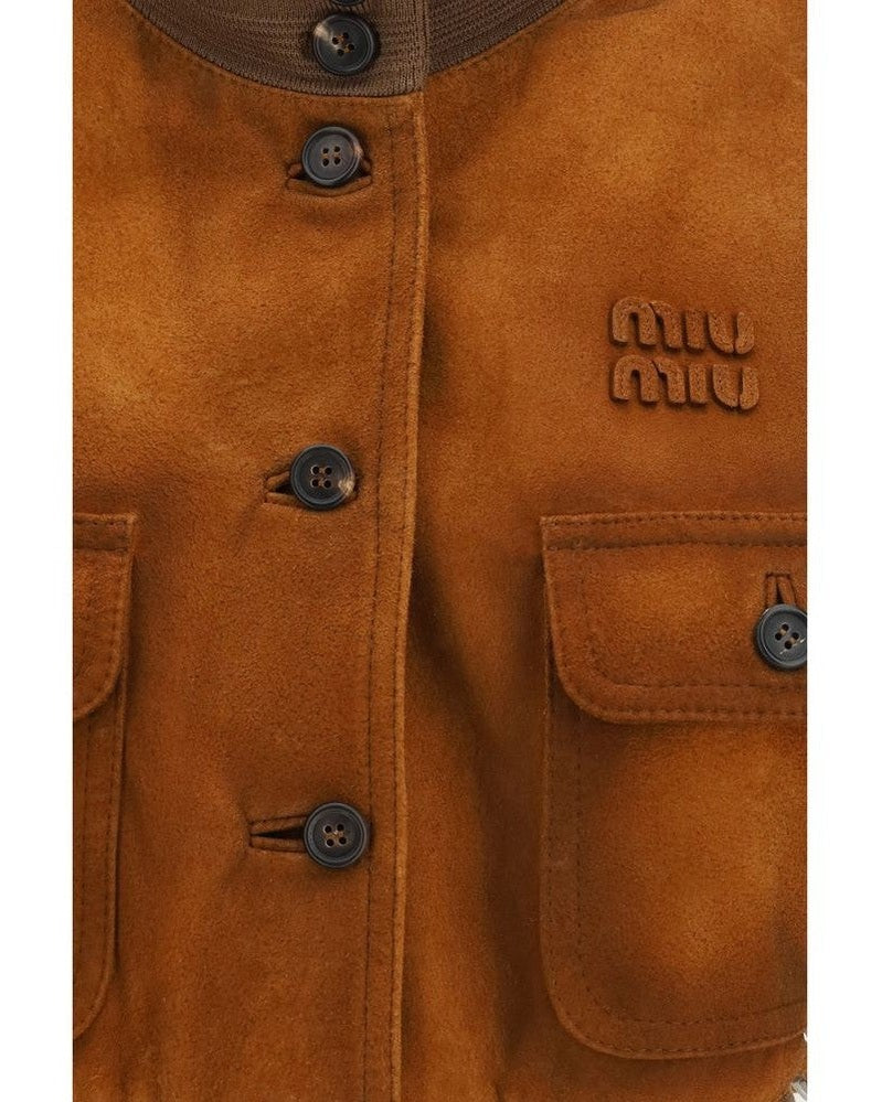 Miu Miu Brown Leather Lamb Clothing Glam Steals