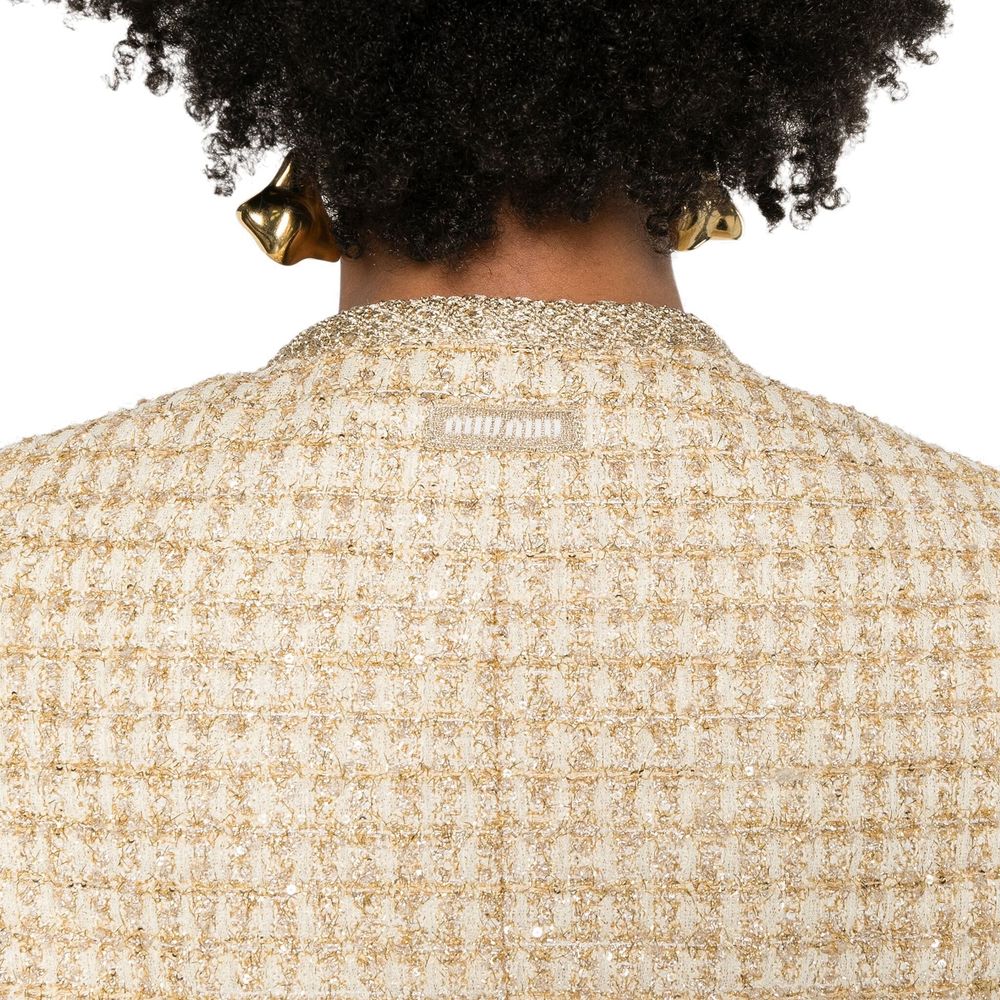 Miu Miu Check Lamé Jacket Glam Steals