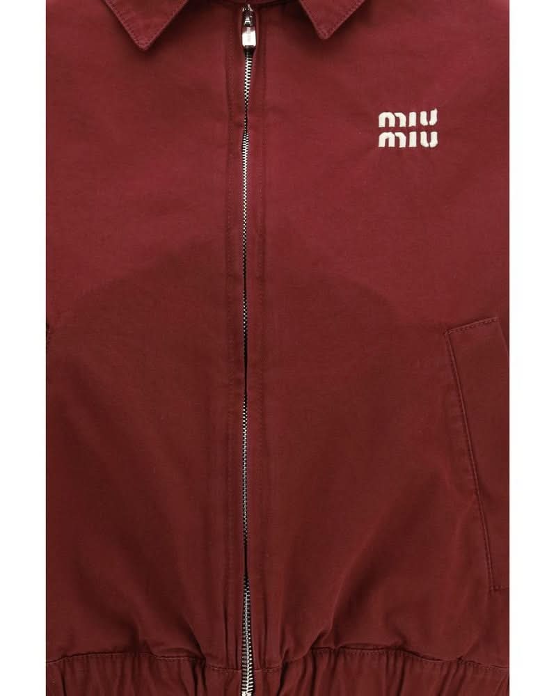 Miu Miu Cotton Bordeaux Jacket