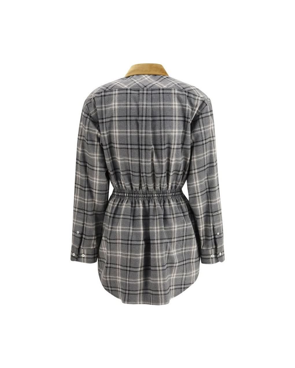 Miu Miu Gray Cotton Casual Dress