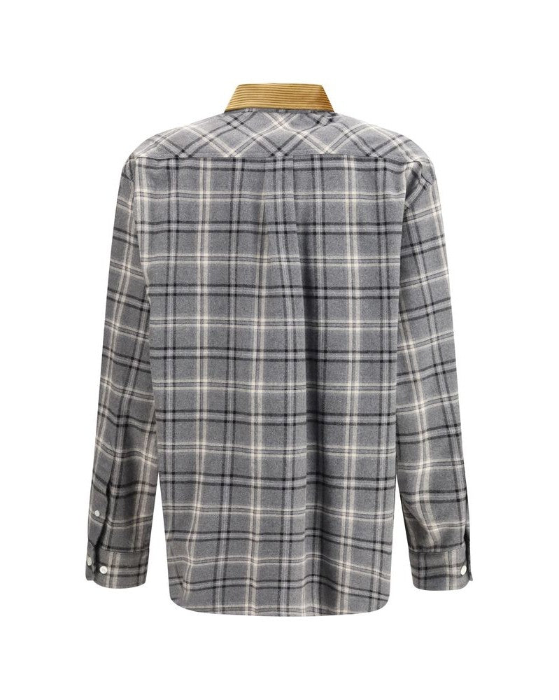 Miu Miu Gray Cotton Pattern Shirt