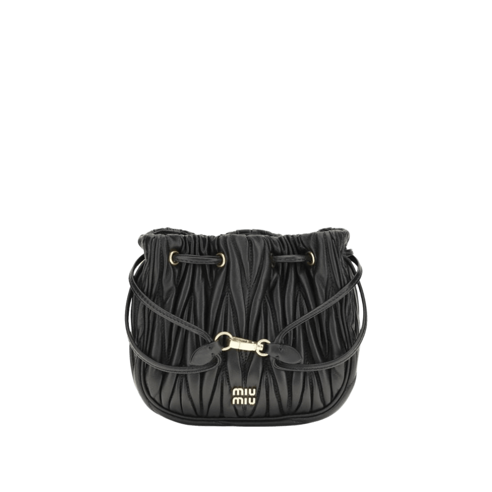 Miu Miu Leather Matelassé Nappa Pouch Glam Steals