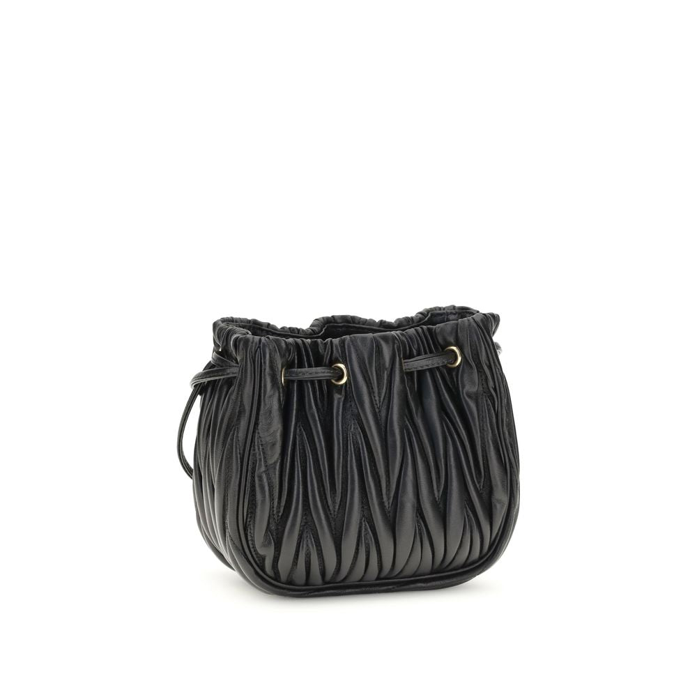 Miu Miu Leather Matelassé Nappa Pouch Glam Steals