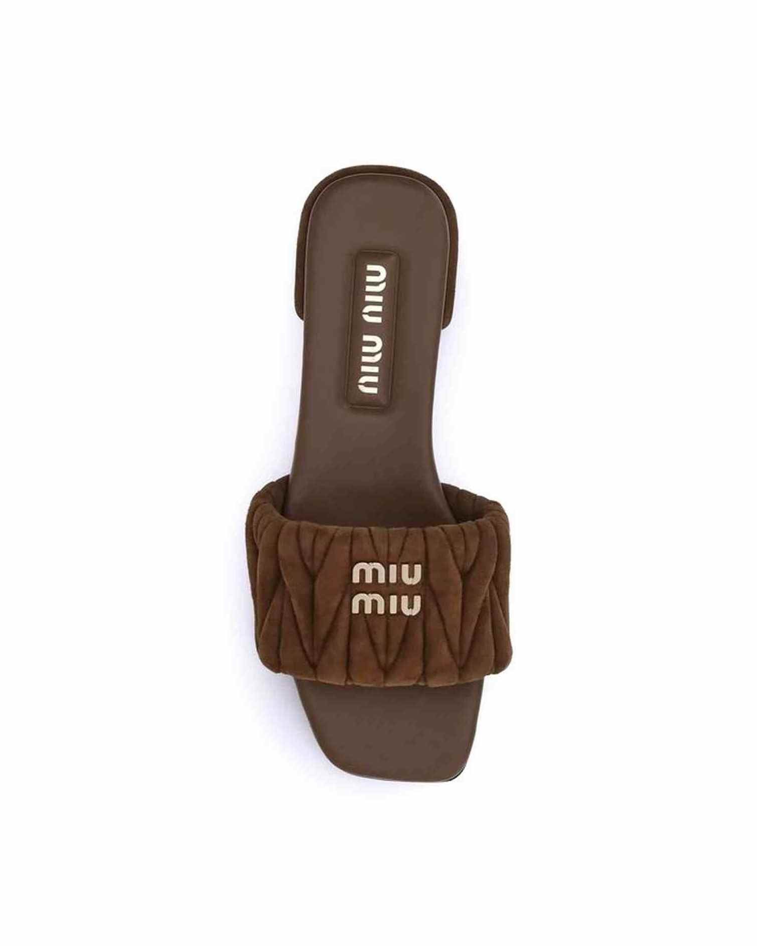 Miu Miu Leather Matelassé Nappa Sandals Glam Steals