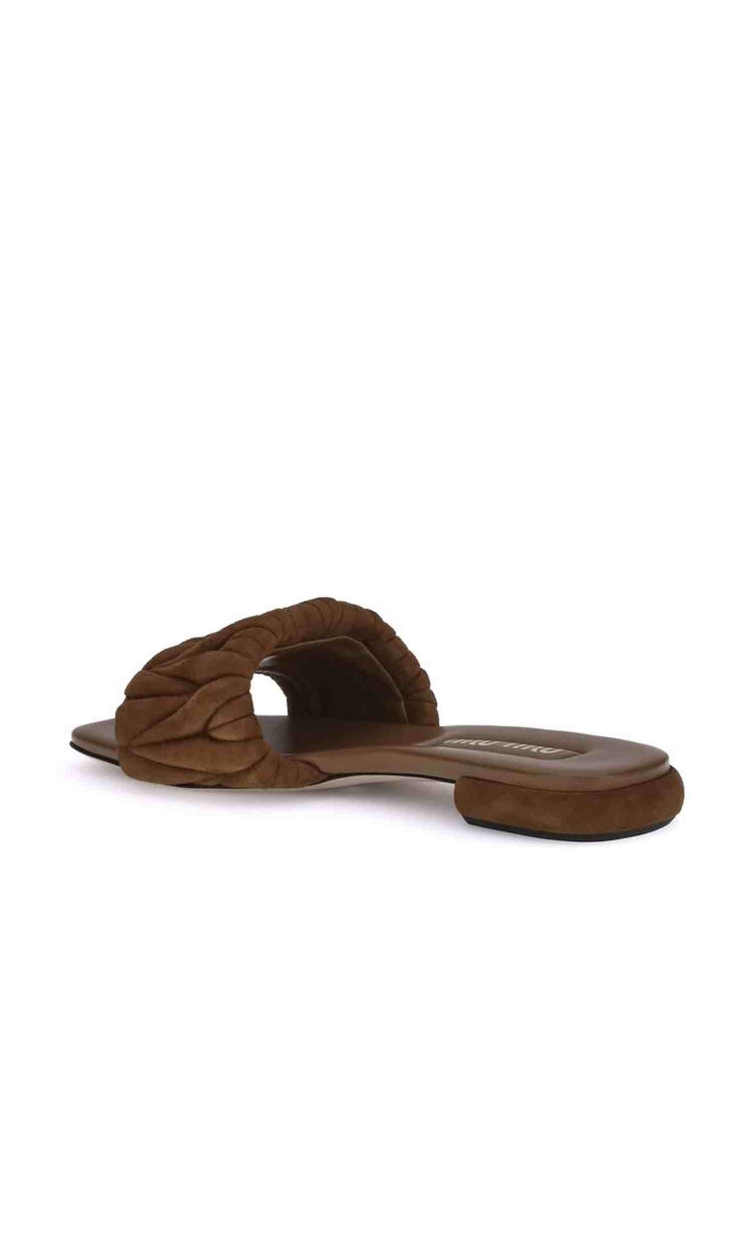 Miu Miu Leather Matelassé Nappa Sandals Glam Steals