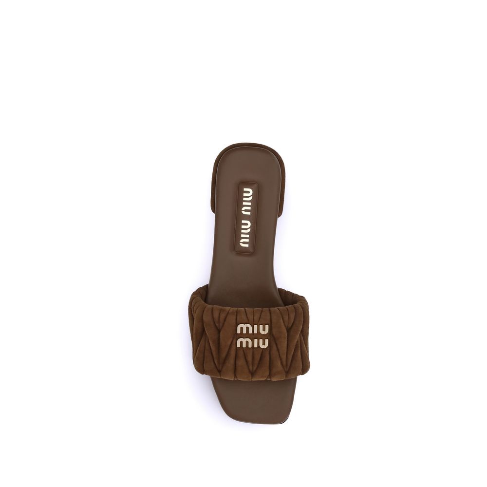 Miu Miu Leather Matelassé Nappa Sandals Glam Steals