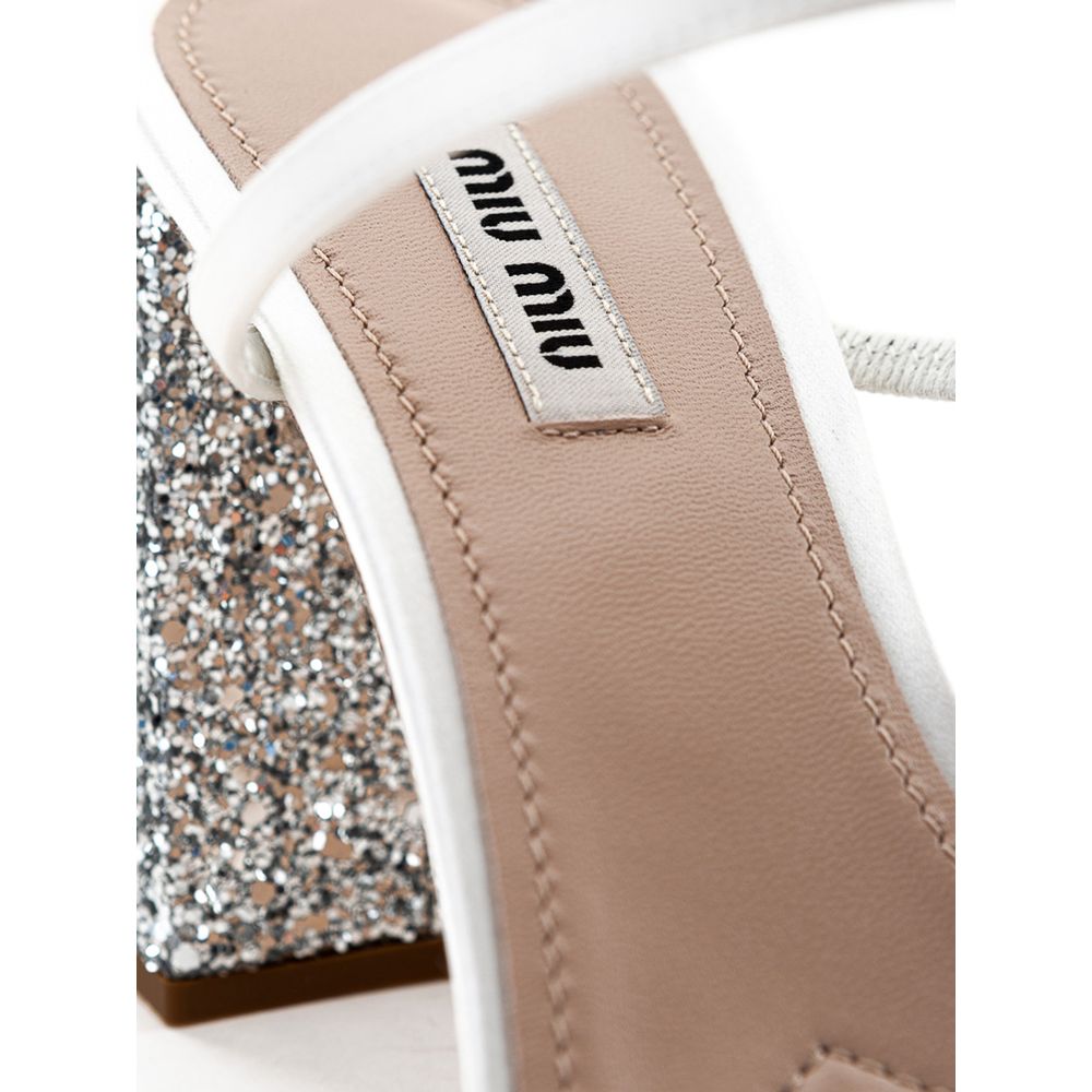 Miu Miu Silk White Sandal Glam Steals