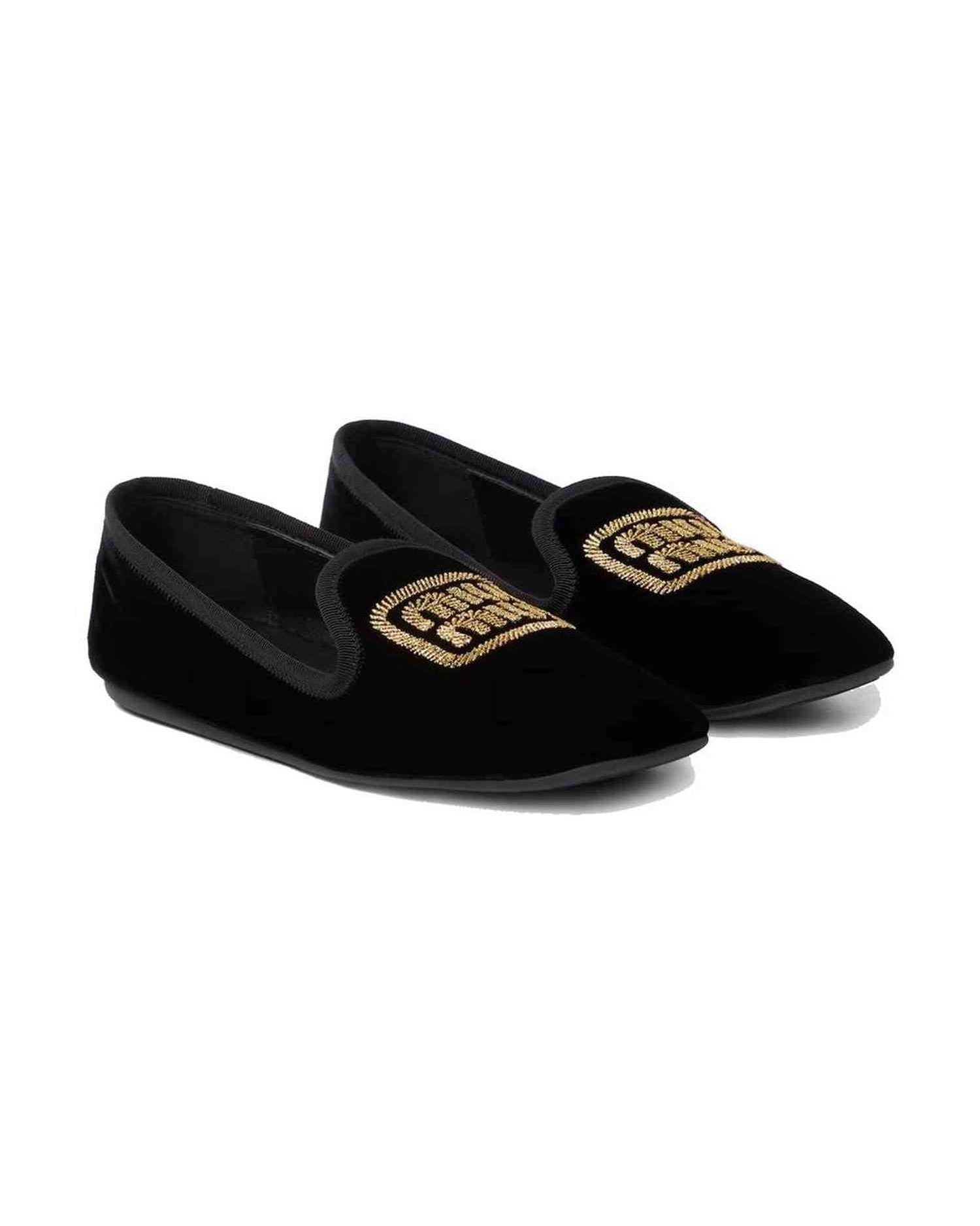 Miu Miu Velvet Logo Flats Glam Steals