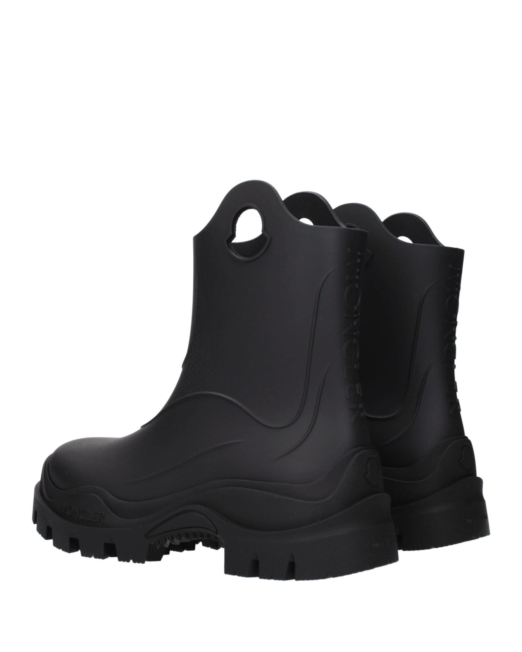 Moncler Black Cotton Ankle Boots Boots