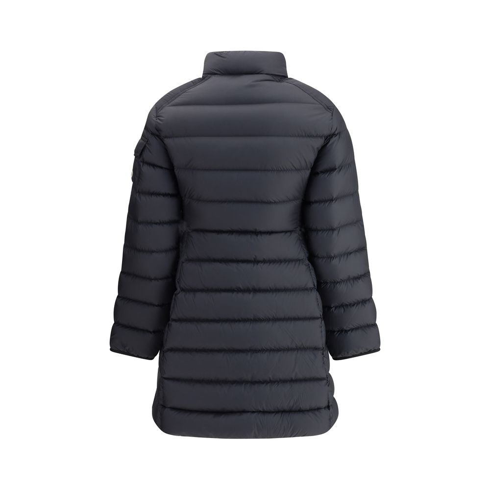 Moncler Black Polyester Coat Glam Steals