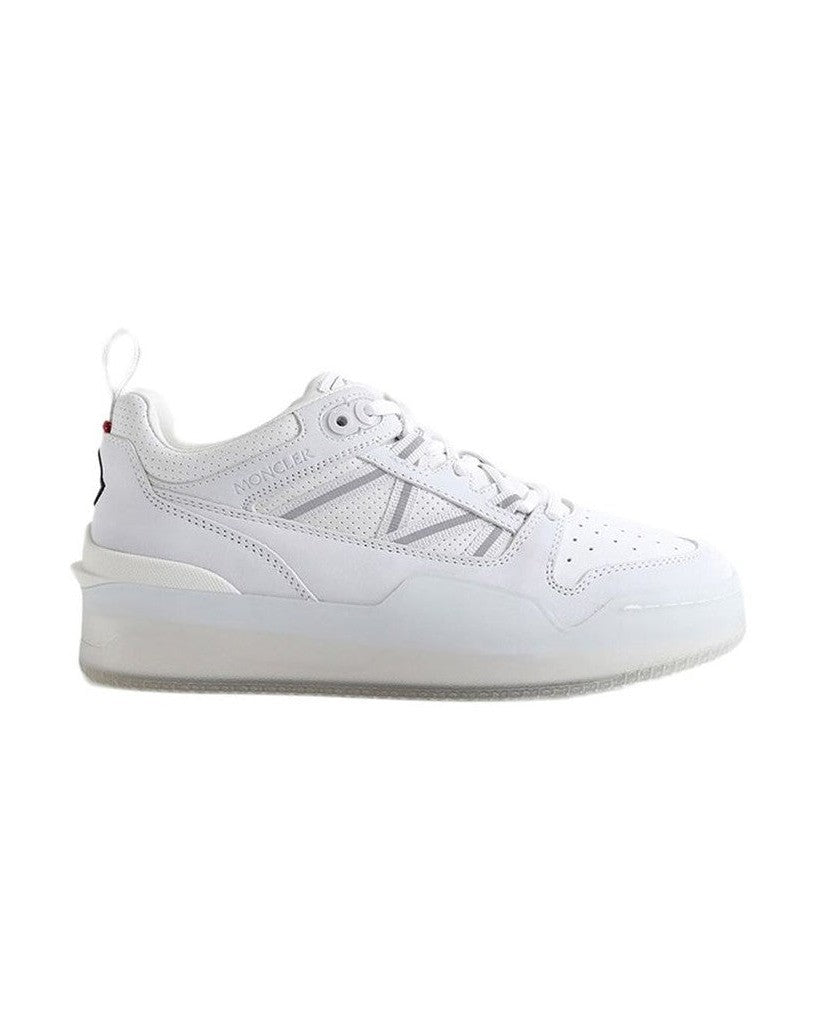 Moncler White Calfskin Low Top Sneakers Sneakers