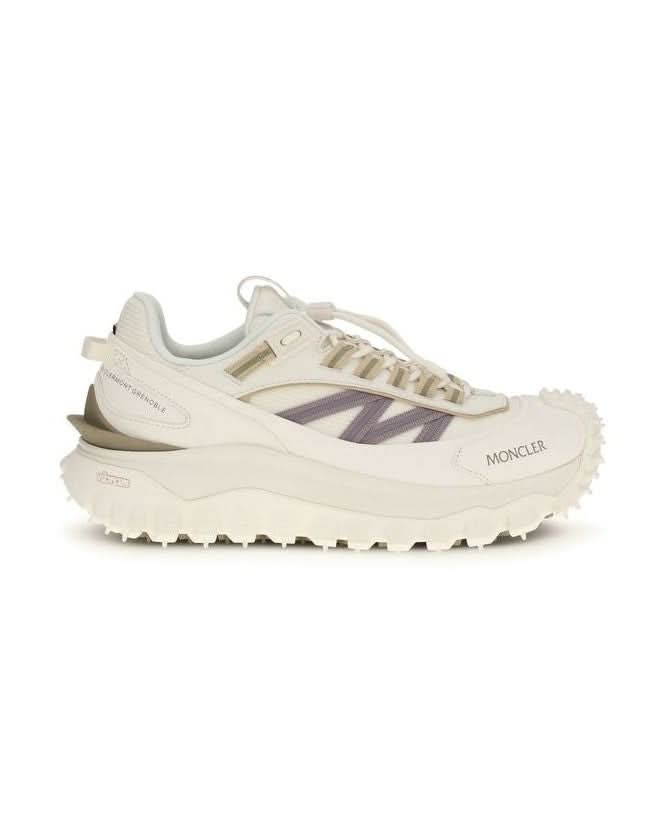 Moncler White Leather Calf Bos Taurus Athletic Sneakers