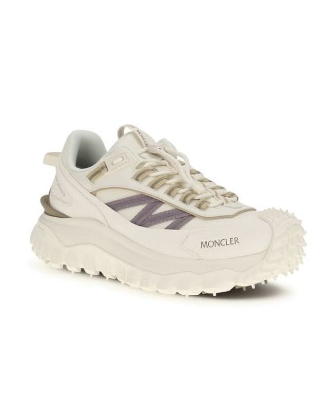 Moncler White Leather Calf Bos Taurus Athletic Sneakers