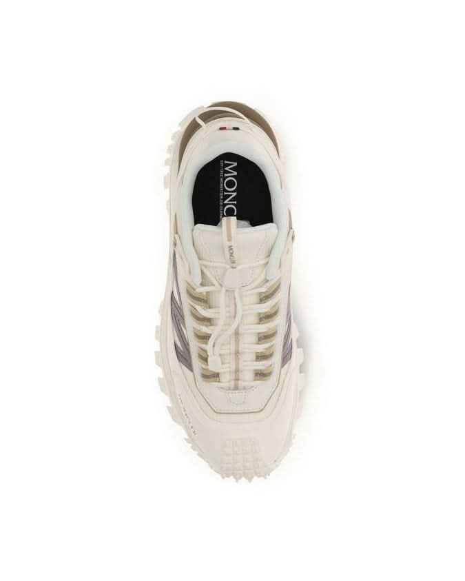 Moncler White Leather Calf Bos Taurus Athletic Sneakers