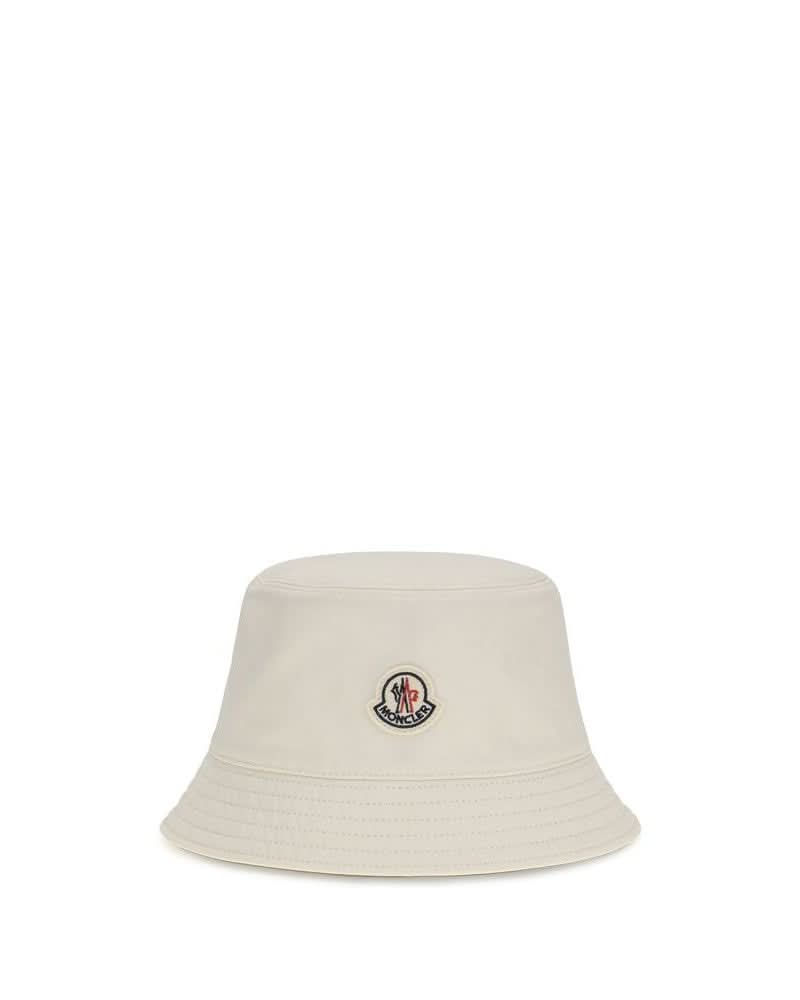 Moncler White Polyester Bucket Hat Glam Steals