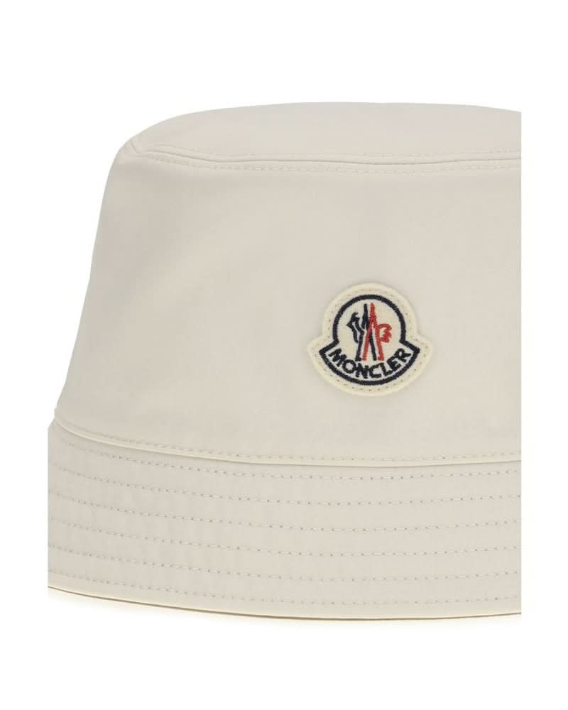 Moncler White Polyester Bucket Hat Glam Steals