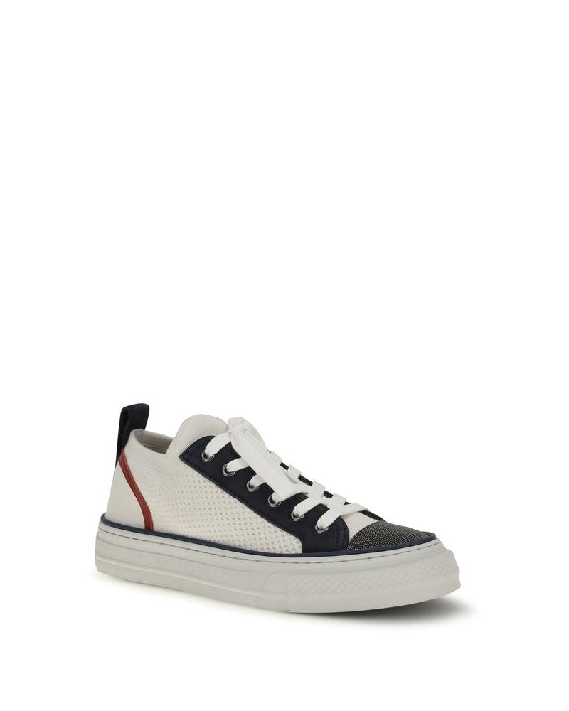 Multicolor Cotton Low Top Sneakers Glam Steals