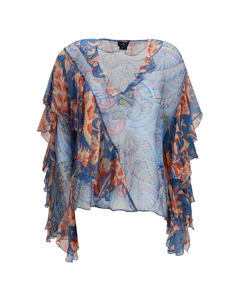 Multicolor Silk Pattern Shirt Glam Steals