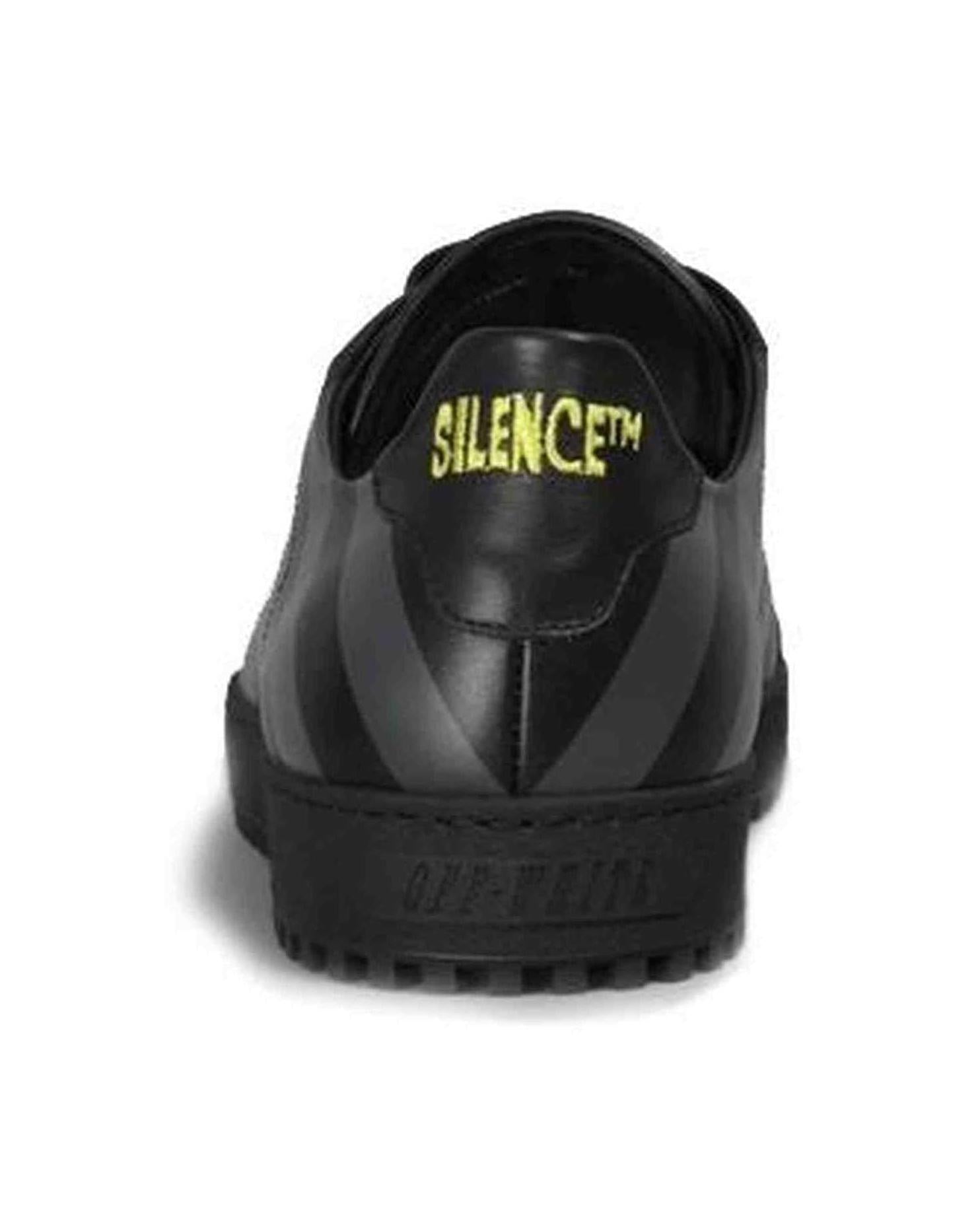 Off- Calfskin Women White Black Sneaker Glam Steals