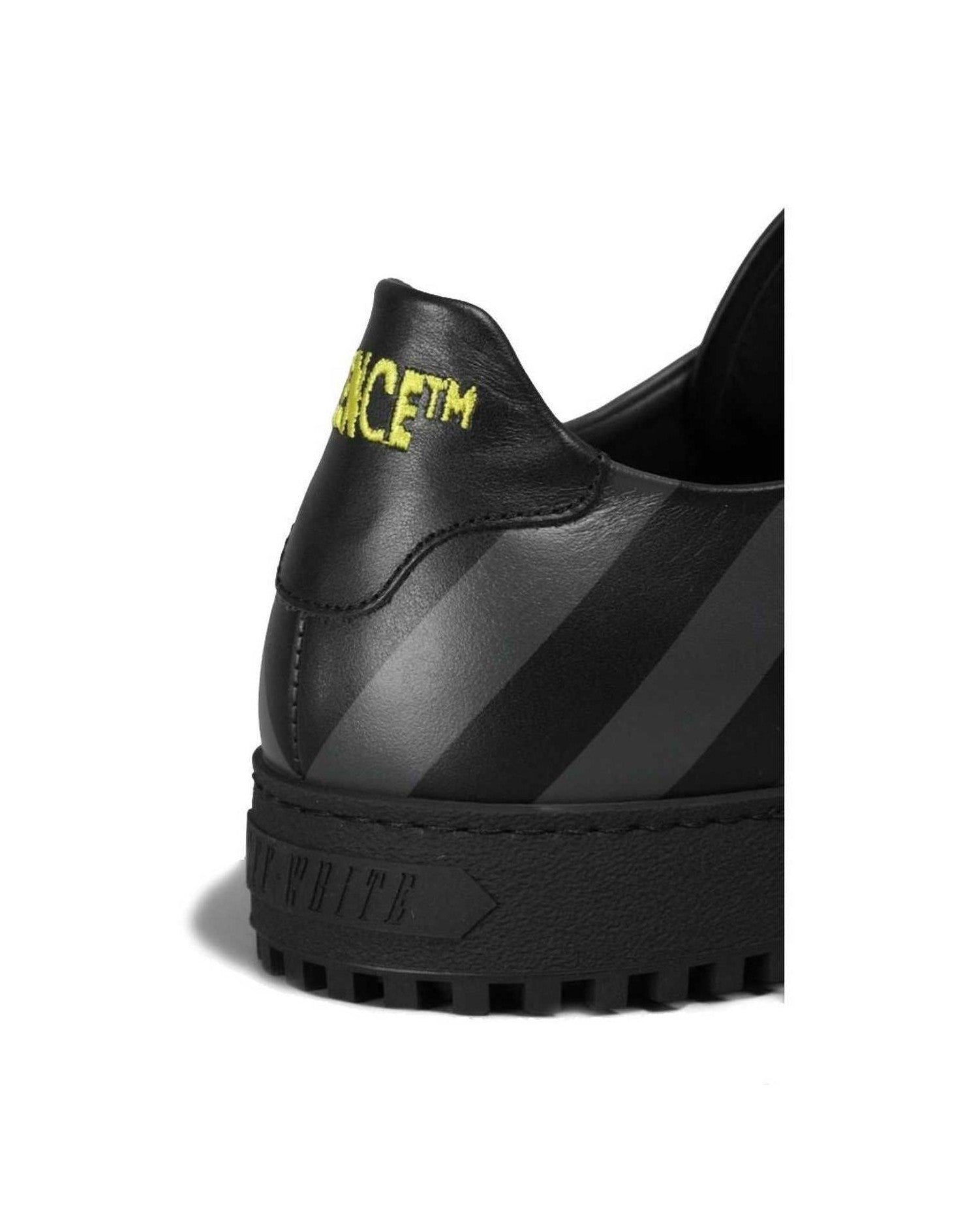 Off- Calfskin Women White Black Sneaker Glam Steals