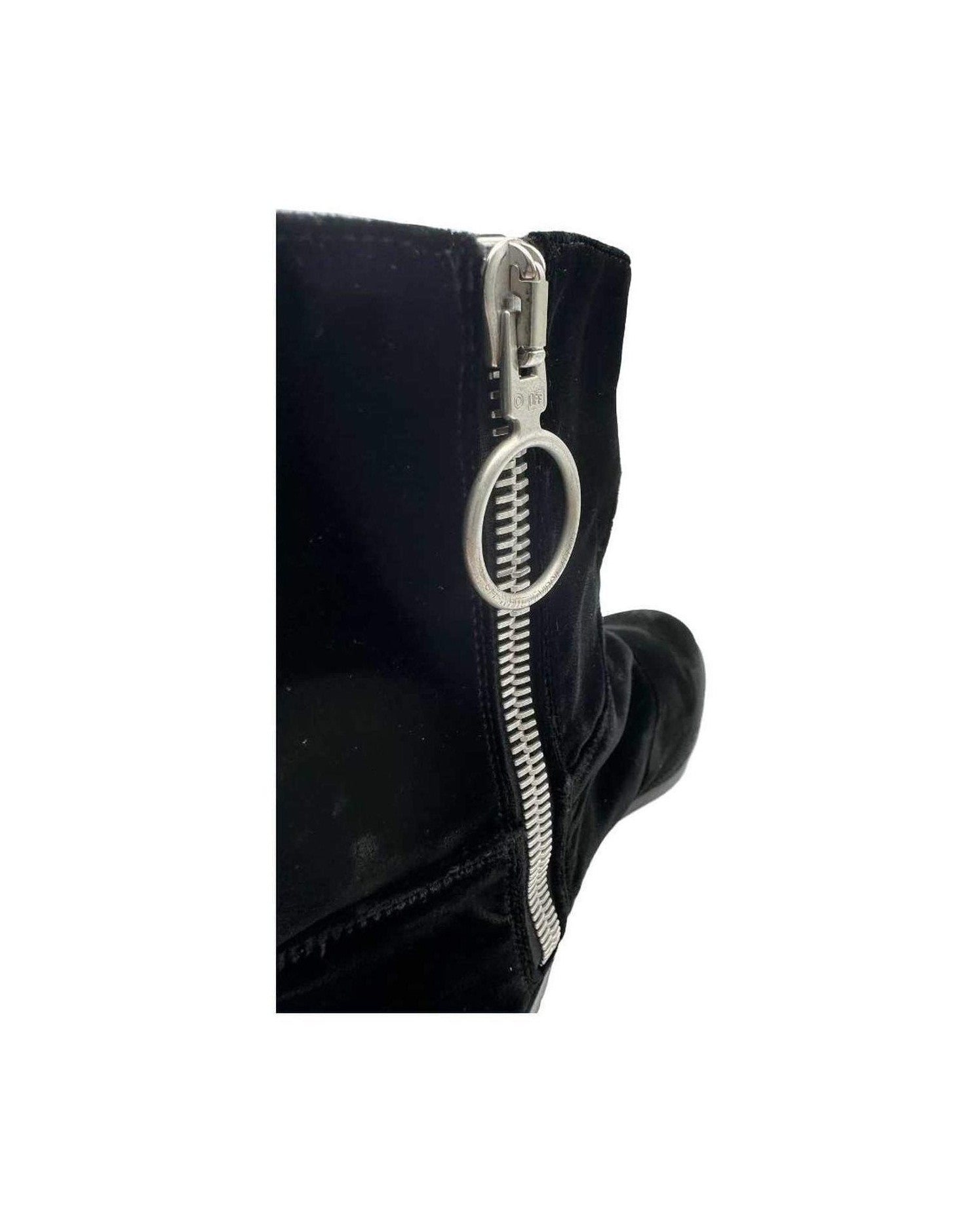 Off- Leather Di Calfskin White Black Boot Glam Steals