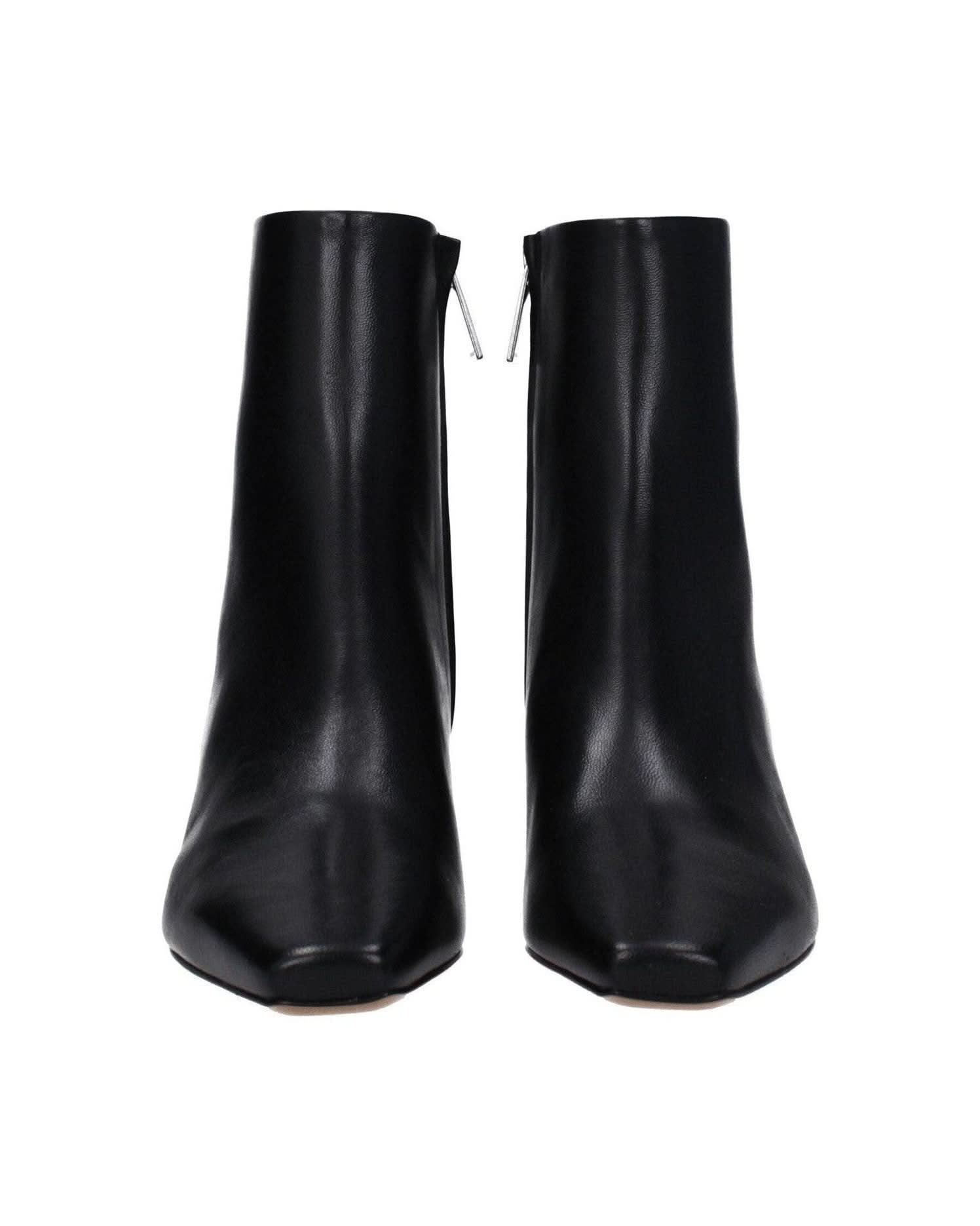 Off- Leather White Ankle Boots Boots