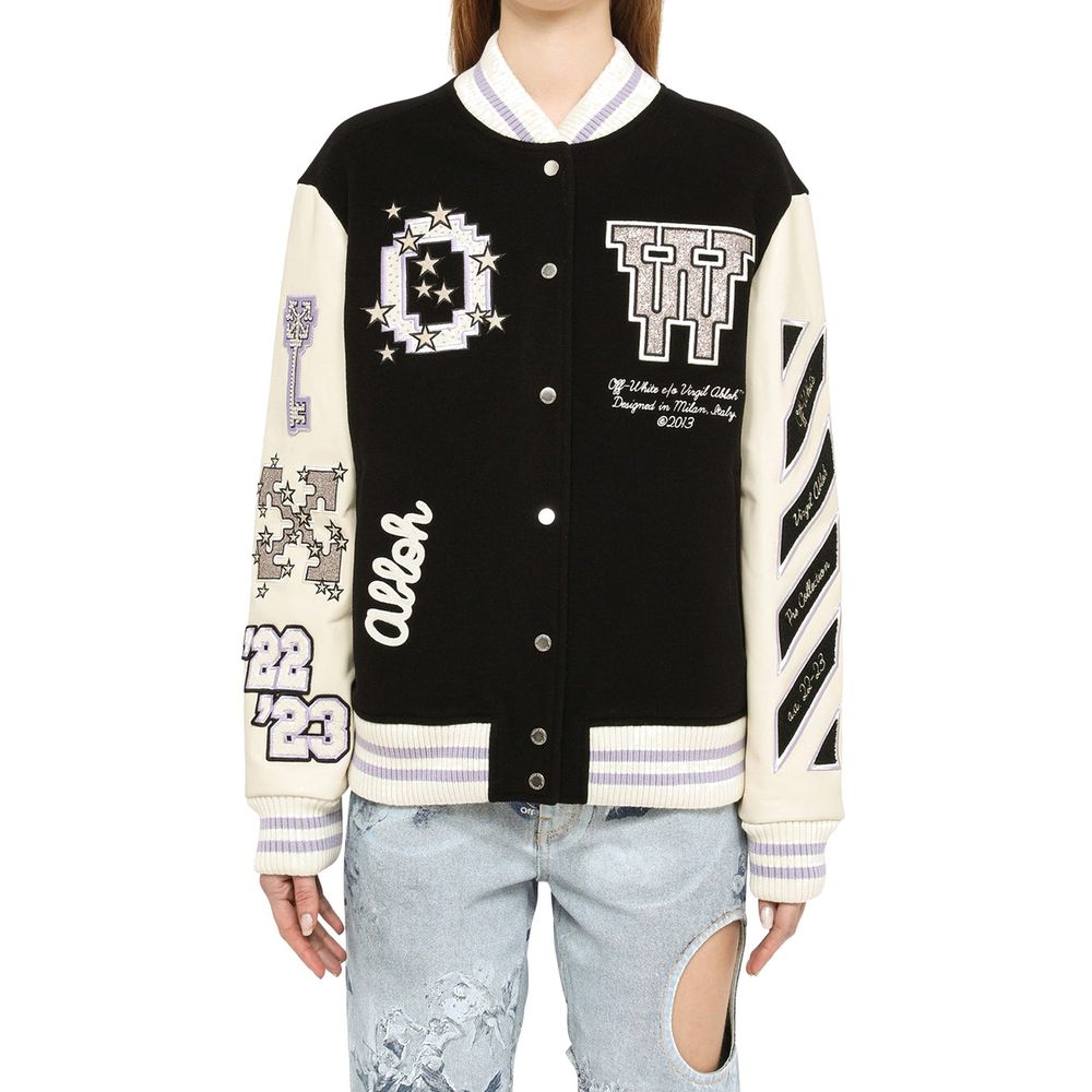 Off-White Wool Bomber Jacket Glam Steals