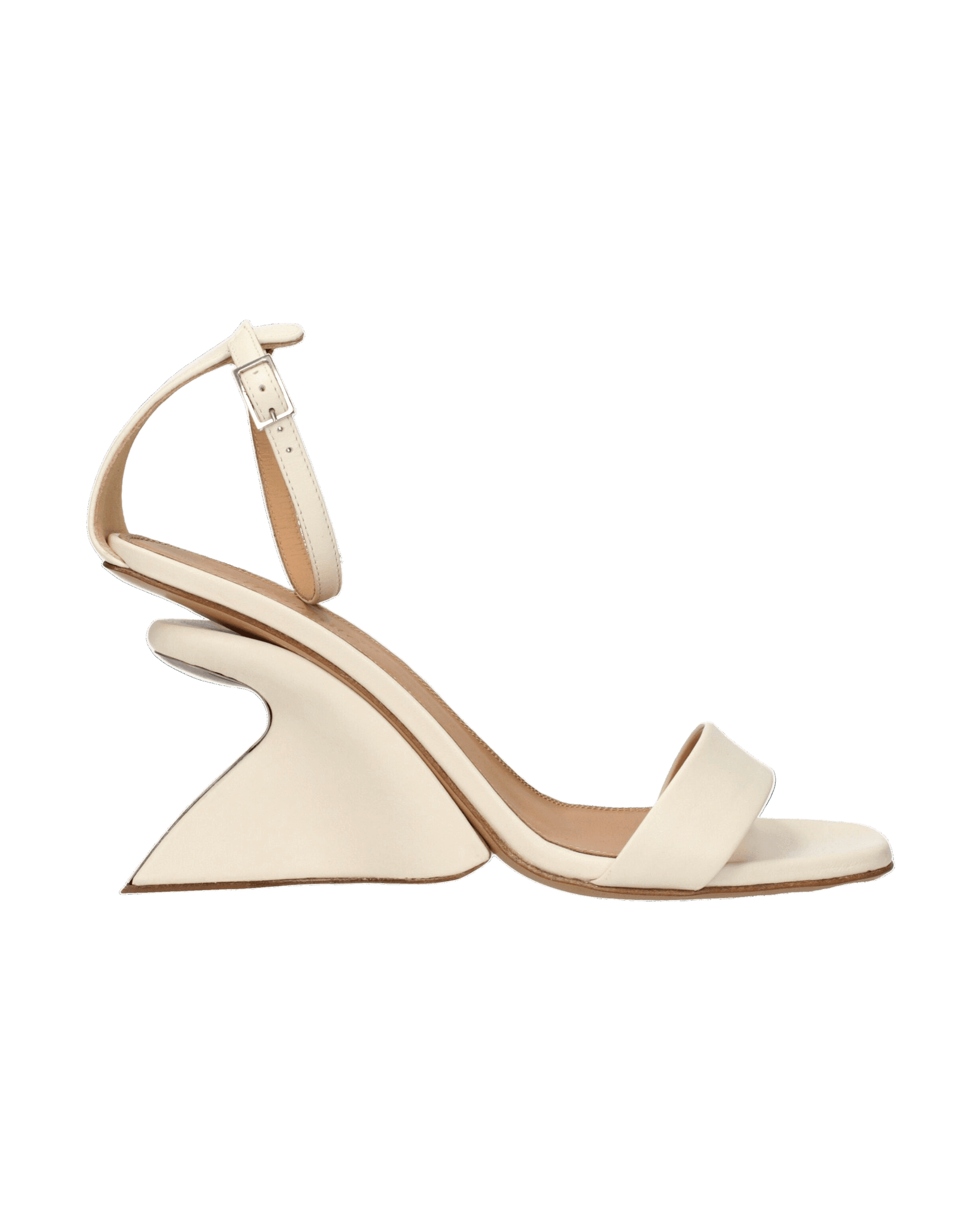 Off-white Leather Platforms Heels