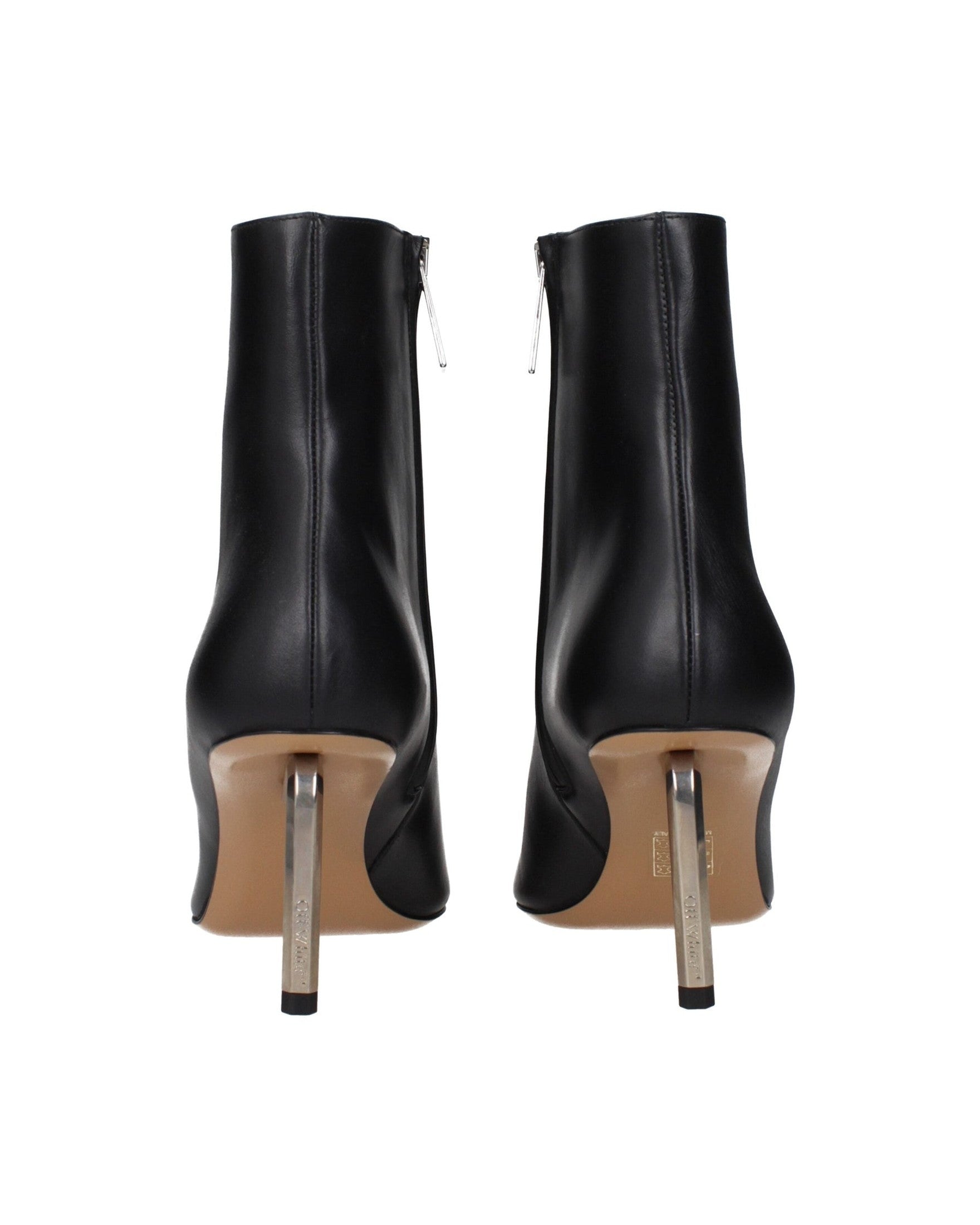 Off-white Leather Ankle Boots Boots