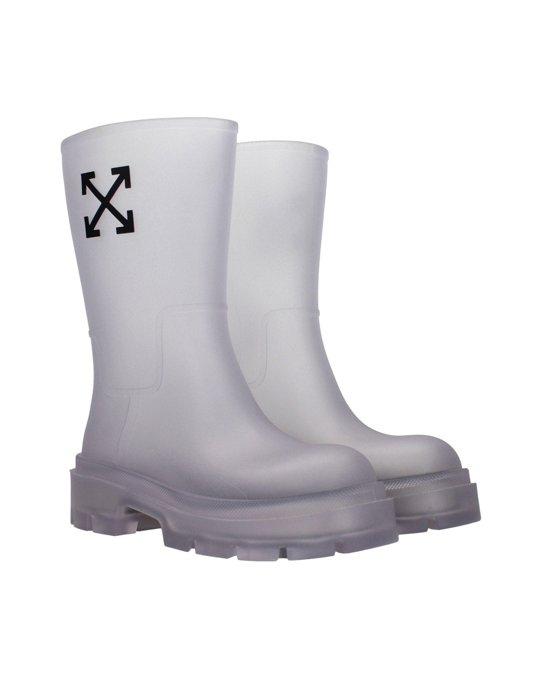 Off-white Transparent Pvc Ankle Boots Boots