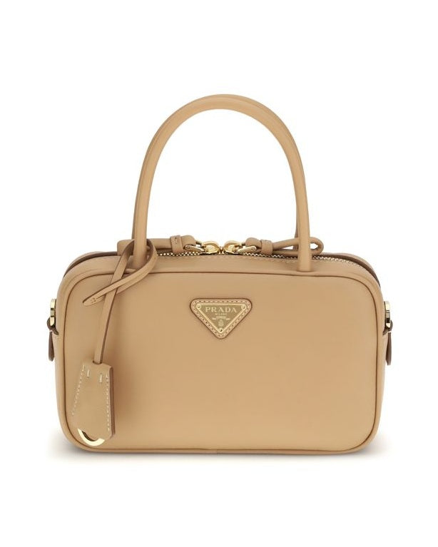 Prada Beige Calf Leather Bos Taurus Handbag