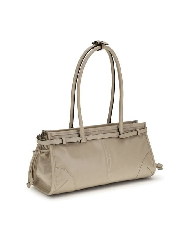 Prada Beige Calf Leather Bos Taurus Shoulder Bag