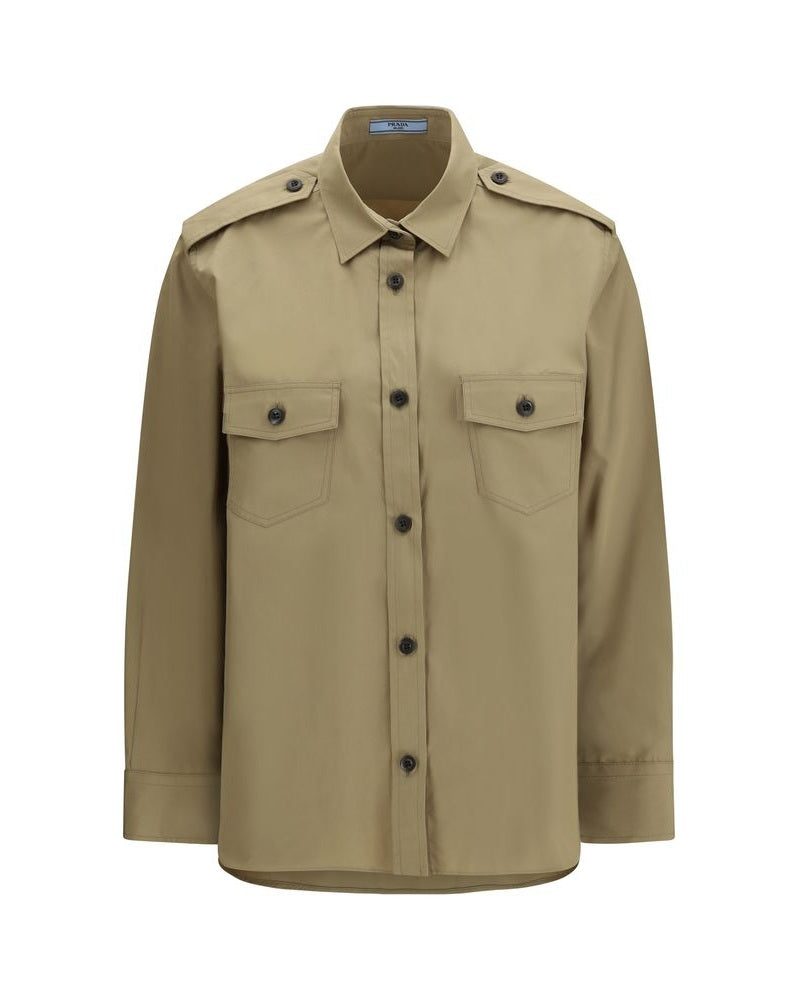 Prada Beige Cotton Shirt Glam Steals