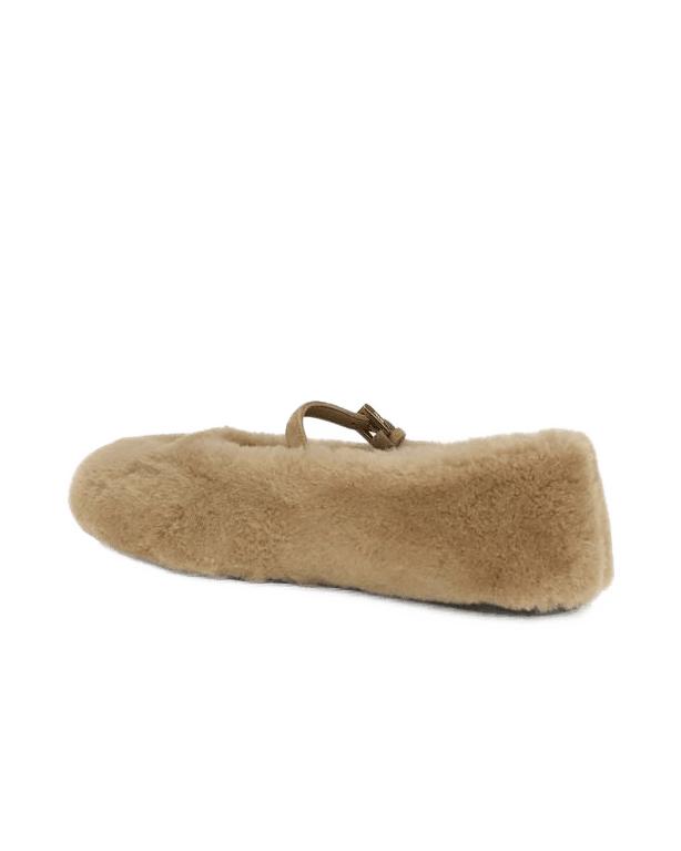 Prada Beige Lamb Ovis Aries Ballet Flats Glam Steals