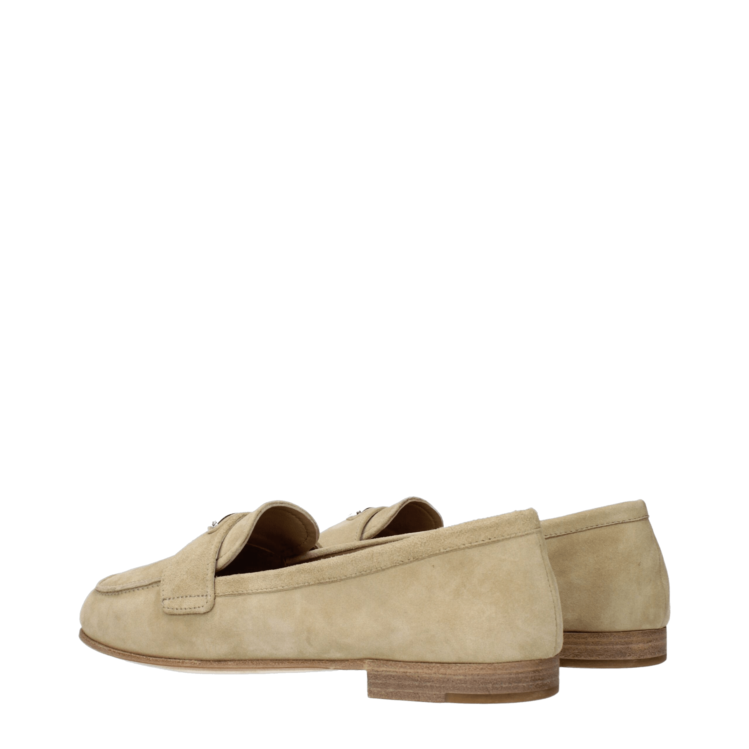 Prada Beige Leather Slip On Loafers Glam Steals