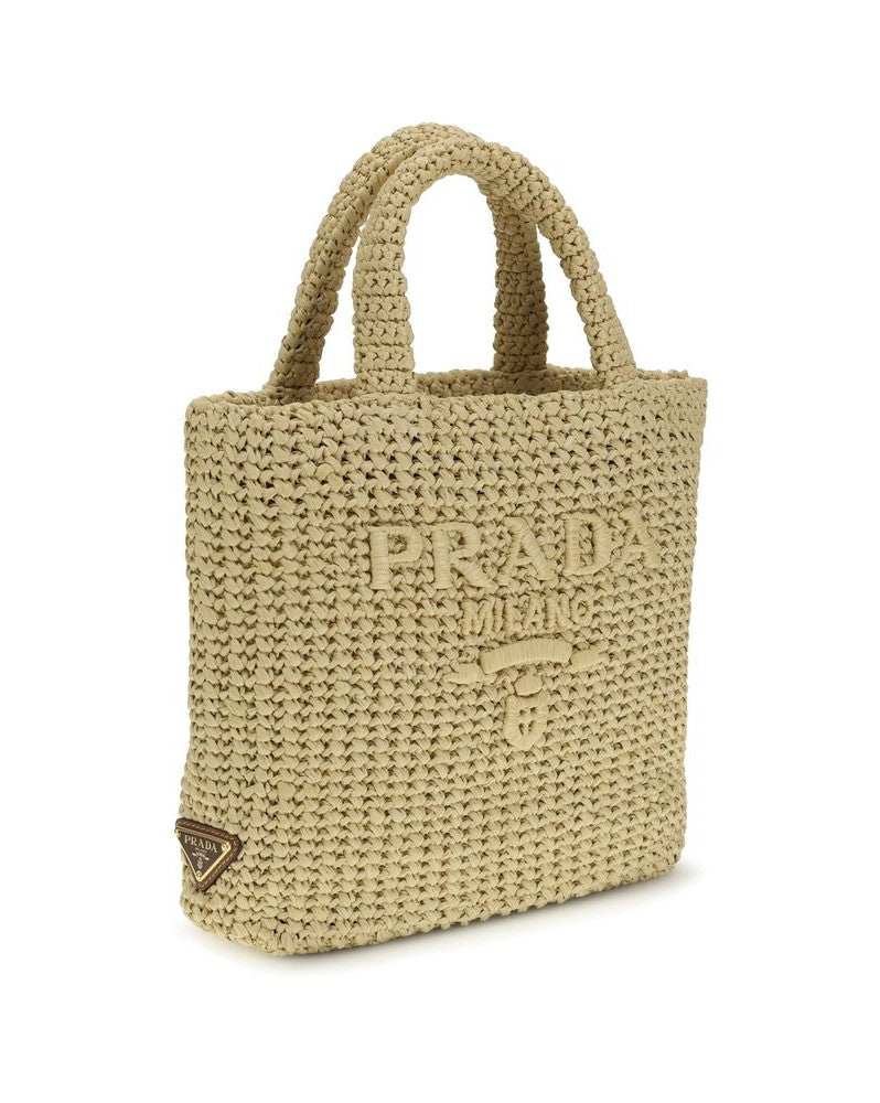 Prada Beige Viscose Handbag Glam Steals