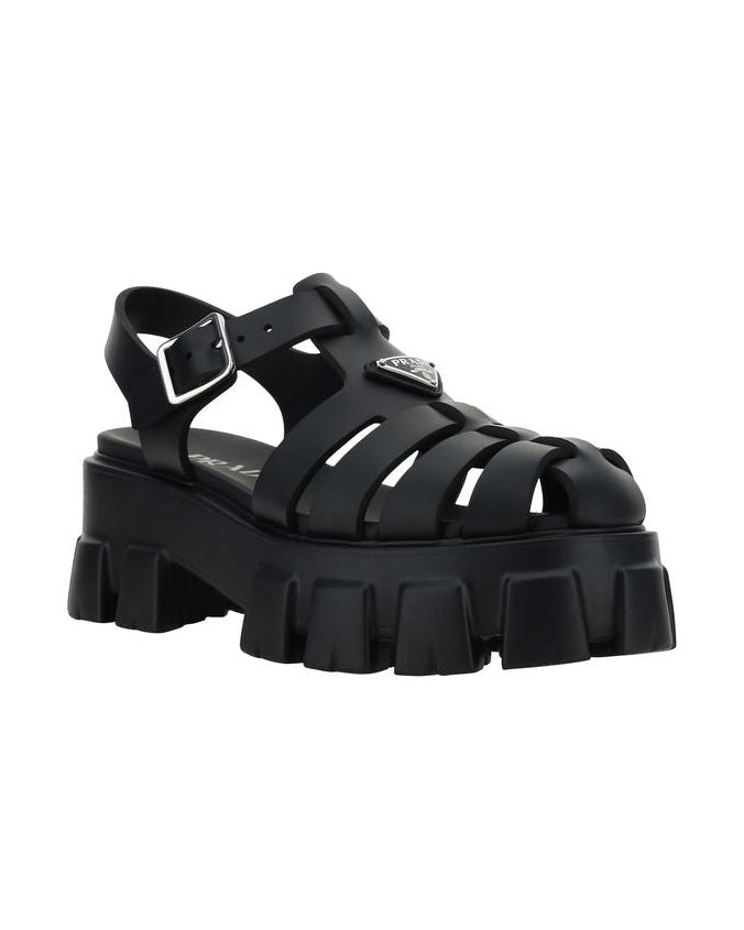 Prada Black Acetate Platform Sandals Glam Steals