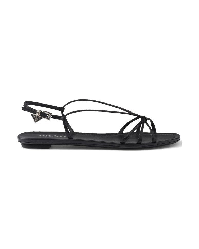 Prada Black Calfskin Strap Sandals Glam Steals