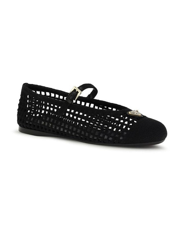 Prada Black Cotton Ballet Flats