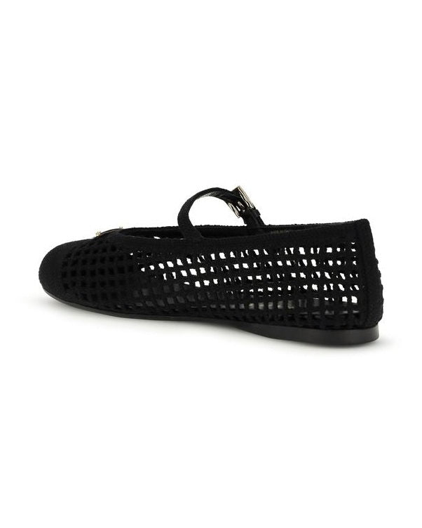 Prada Black Cotton Ballet Flats