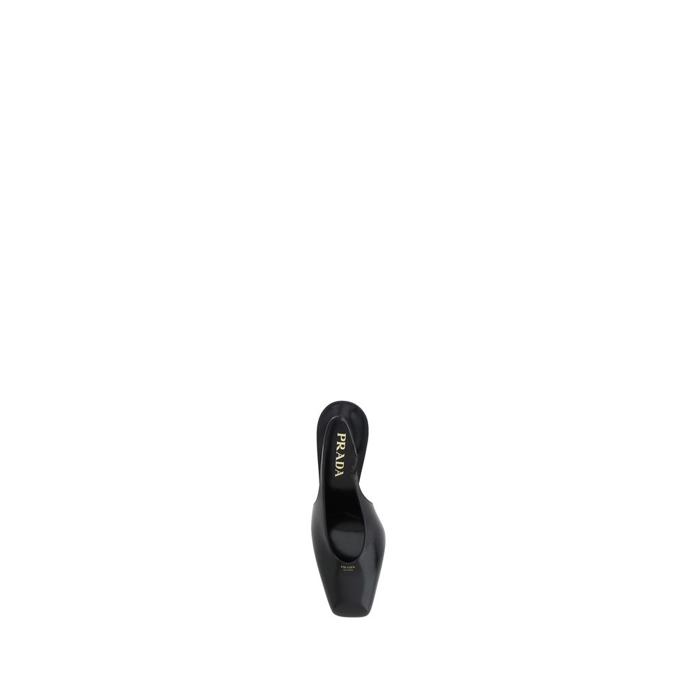 Prada Black Leather Calf Pumps Glam Steals